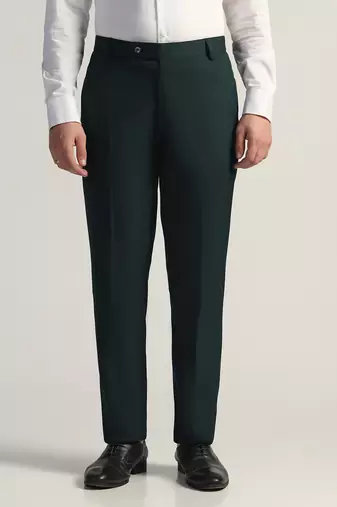 Green formal trousers