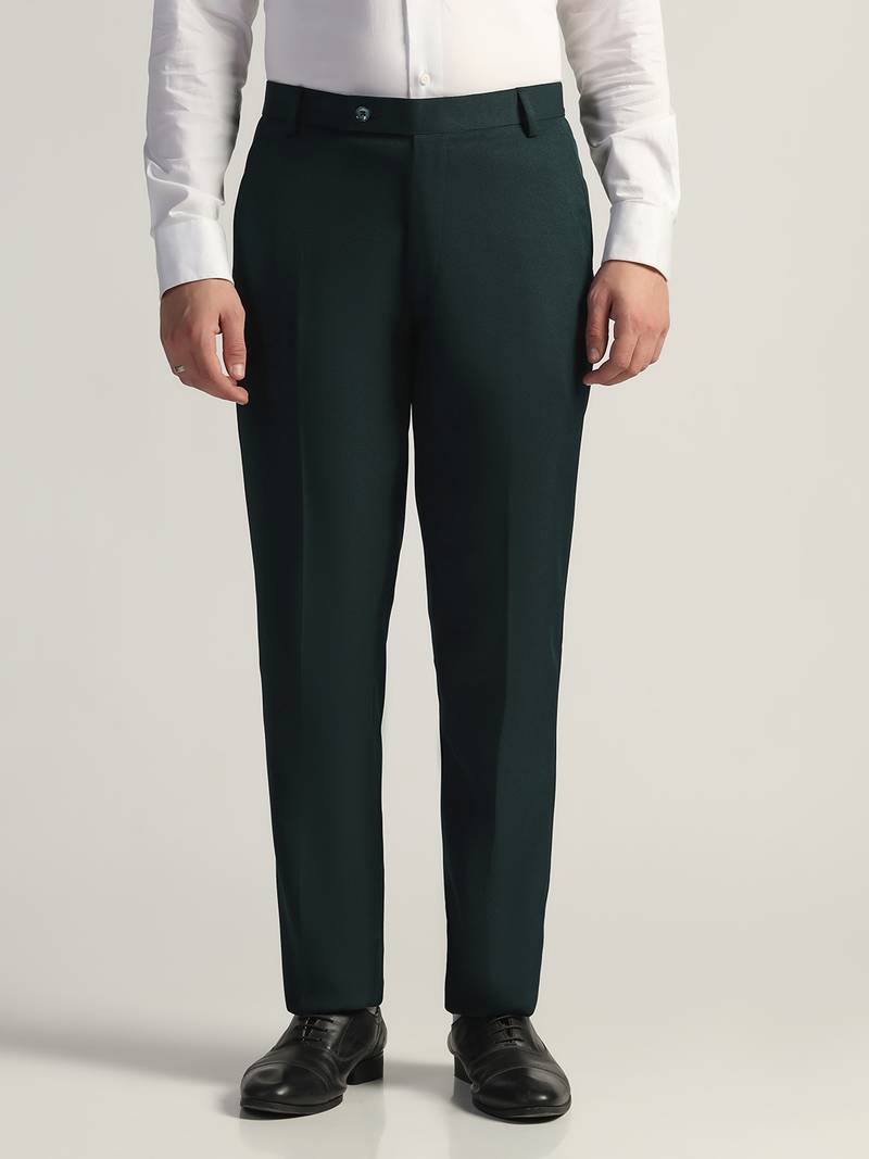 Green formal trousers