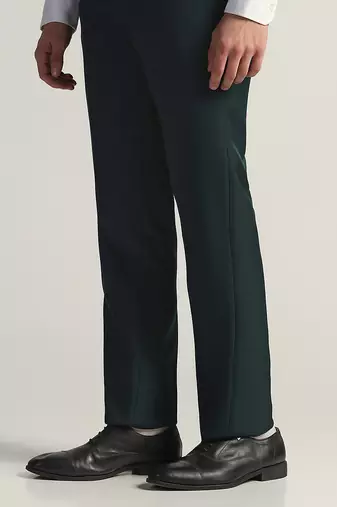 Green formal trousers
