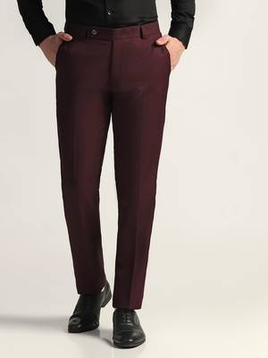 Wine colour formal trousers 1