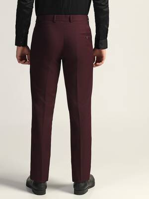 Wine colour formal trousers 2
