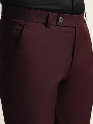 Wine colour formal trousers 4