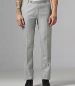 Relaxed fit light grey trousers