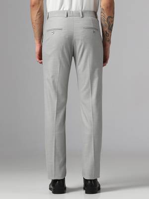 Relaxed fit light grey trousers 3