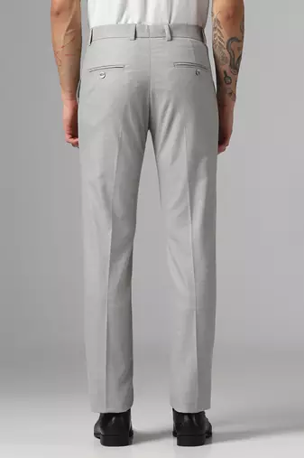 Relaxed fit light grey trousers