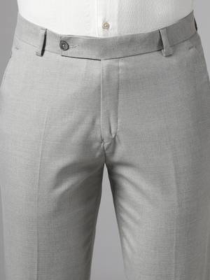 Relaxed fit light grey trousers 4