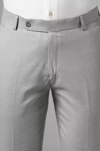 Relaxed fit light grey trousers