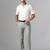 Relaxed fit light grey trousers