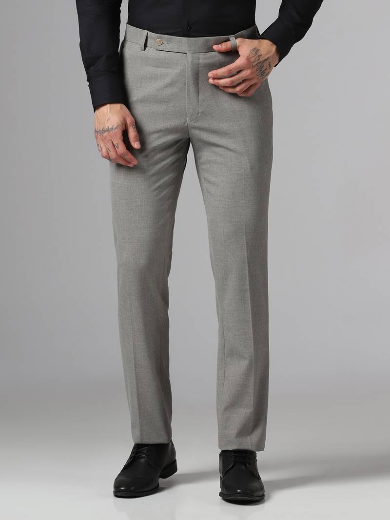 Relaxed fit grey trousers