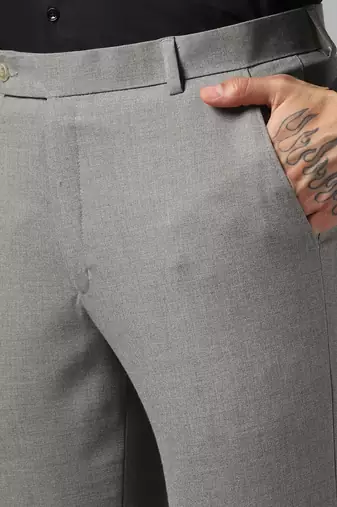 Relaxed fit grey trousers