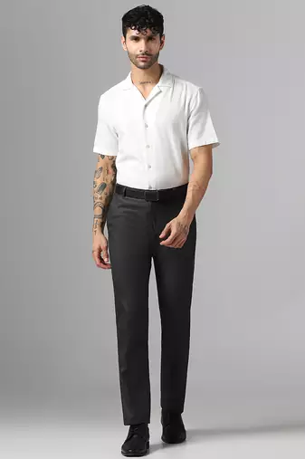 Mens relaxed fit regular trousers