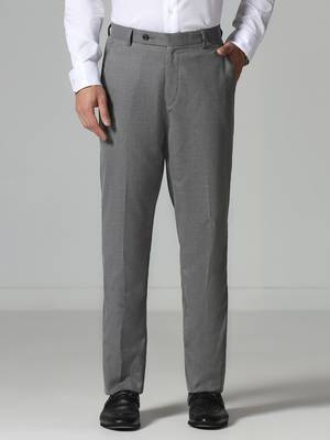 Grey micro checkered trousers 1