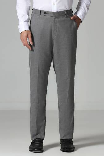 Grey micro checkered trousers