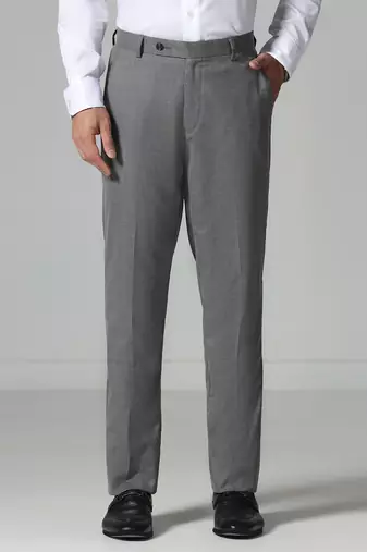 Grey micro checkered trousers