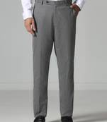 Grey micro checkered trousers