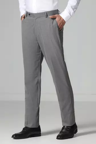 Grey micro checkered trousers