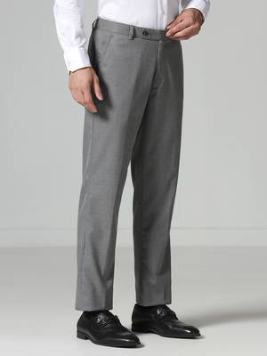 Grey micro checkered trousers 4
