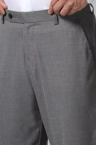 Grey micro checkered trousers
