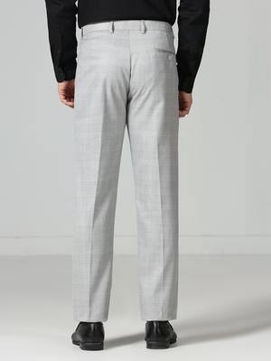 Light grey checkered men trousers 2