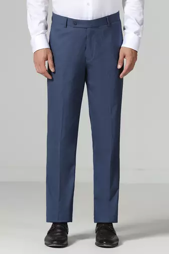 Blue regular fit trousers