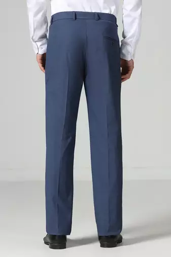 Blue regular fit trousers