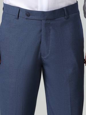 Blue regular fit trousers 5