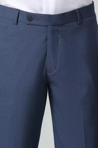 Blue regular fit trousers