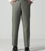 Men green regular fit trousers