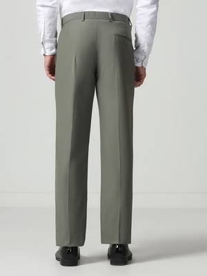 Men green regular fit trousers 2