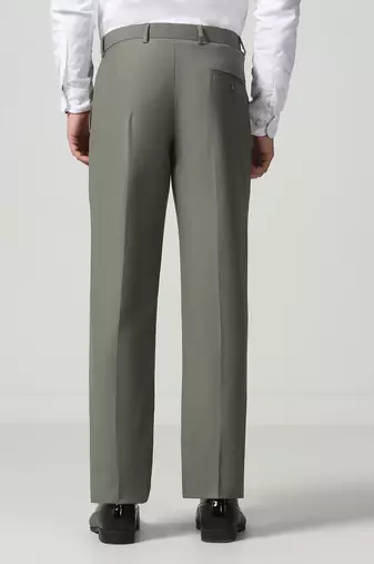 Men green regular fit trousers