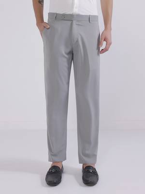 Grey wide leg trousers 1