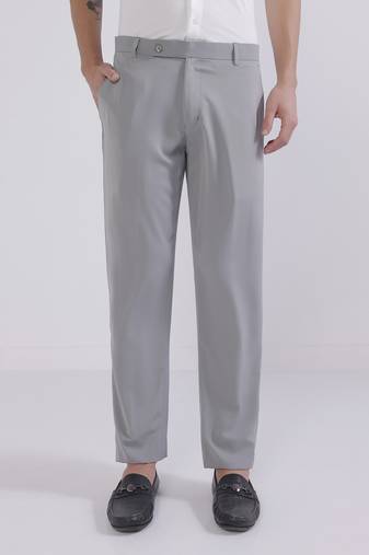 Grey wide leg trousers