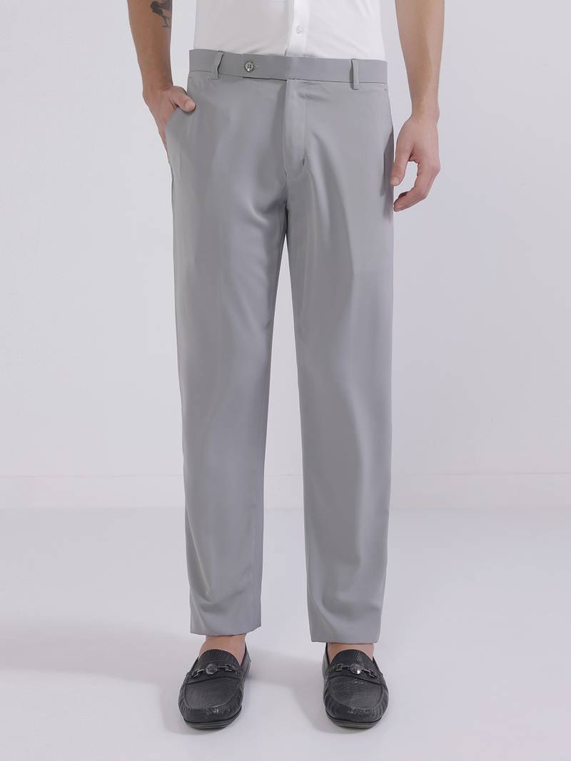 Grey wide leg trousers