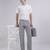 Grey wide leg trousers
