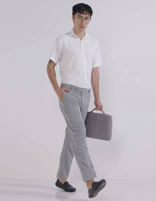 Grey wide leg trousers 4