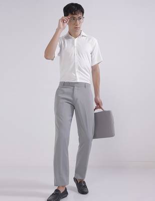 Grey wide leg trousers 5