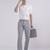 Grey wide leg trousers
