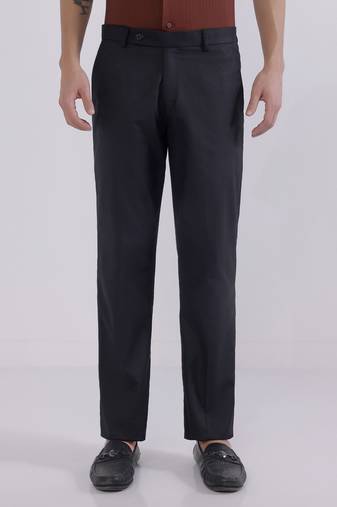 Black linen trousers