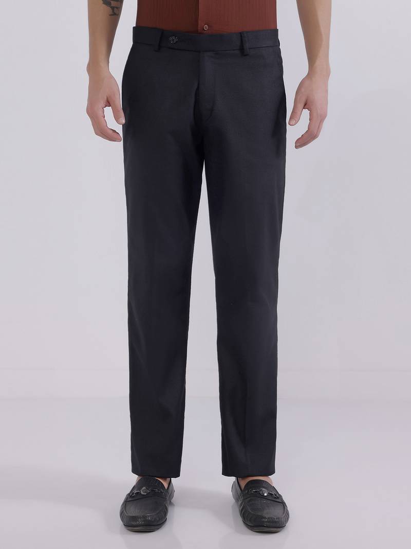 Black linen trousers