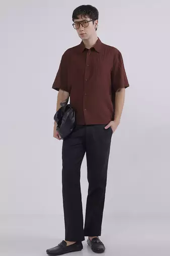 Black linen trousers