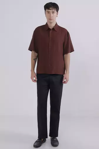 Black linen trousers