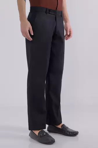 Black linen trousers
