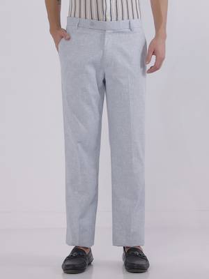 Blue linen trousers 1