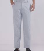 Blue linen trousers