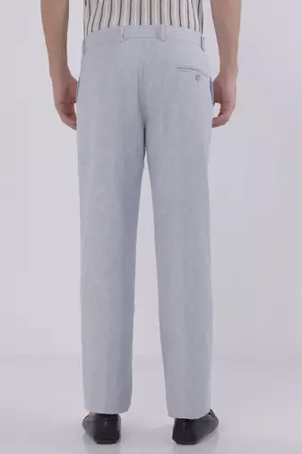 Blue linen trousers