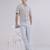Blue linen trousers