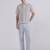 Blue linen trousers