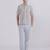 Blue linen trousers