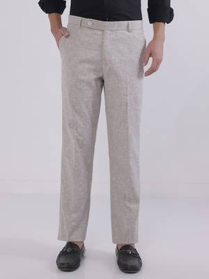 Regular fit linen trousers 1