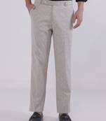 Regular fit linen trousers